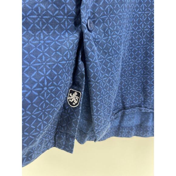 Nat Nast Luxury Originals Short Sleeve Silk Front Pocket Blue Shirt Mens XL - Picture 3 of 5